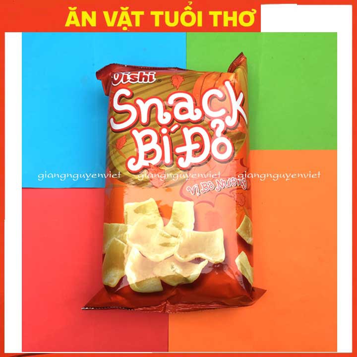 Bim bim snack bí đỏ vị bò nướng 75g siêu to khổng lồ