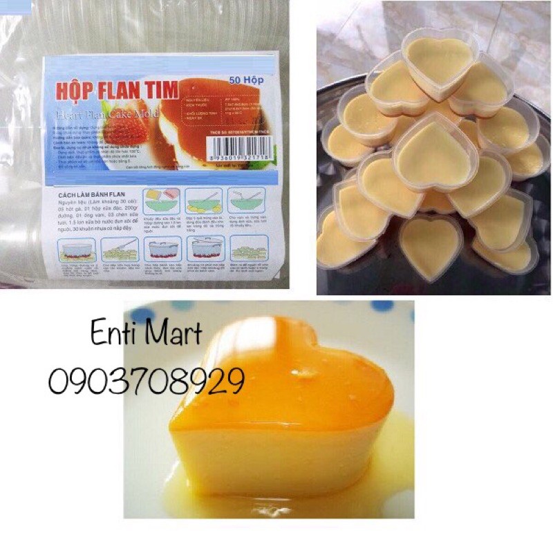 50 Hộp flan tim kèm nắp ( MS 20), chất lượng đảm bảo an toàn đến sức khỏe người sử dụng, cam kết hàng đúng mô tả