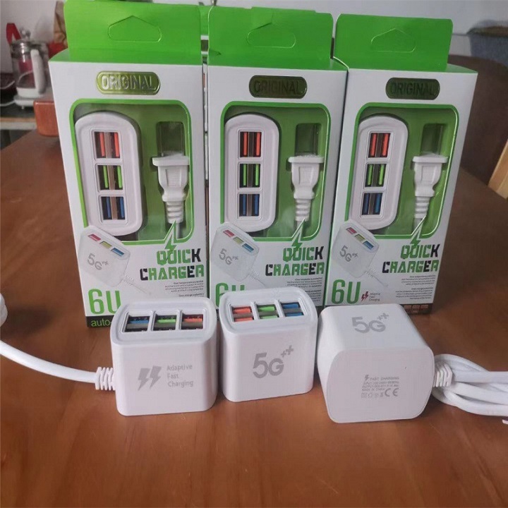Củ sạc 6 cổng usb sạc nhanh cho iphone samsung xiaomi