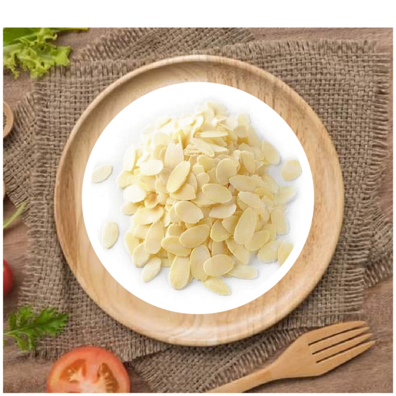 Hạnh nhân lát Mỹ 100g hạnh nhân sống dùng làm bánh, sữa hạt dinh dưỡng