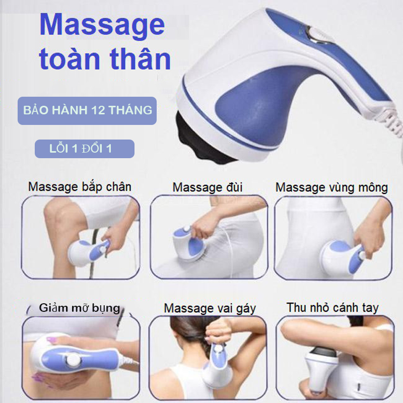 Máy massage toàn thân Relax 5 đầu thay thế - Máy massage cổ vai gáy cho bạn cảm giác thoải mái, thư giãn-  Máy Massage Toàn Thân Cầm Tay Relax Kèm 05 Đầu Massage Cho Vóc Dáng Hoàn Hảo - Bảo Hành 12 Tháng - Lỗi 1 Đổi 1