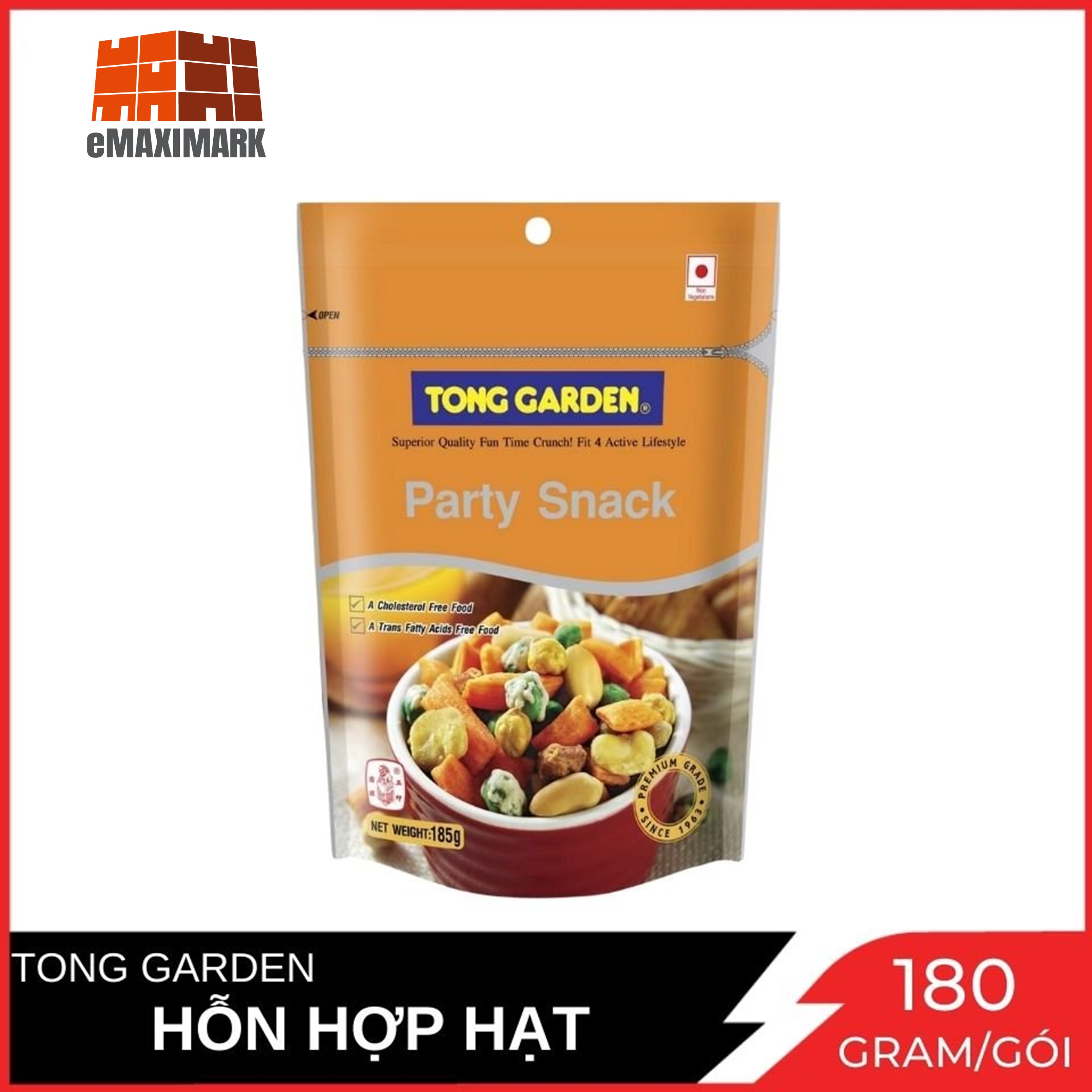 Snack hỗn hợp các loại hạt tong garden gói 180g