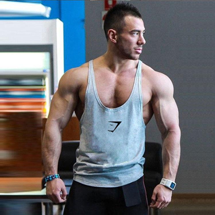 Áo Tập Gym Nam Gym Shark - Áo  Tập Gym 3 Lỗ Vải Cotton cao cấp