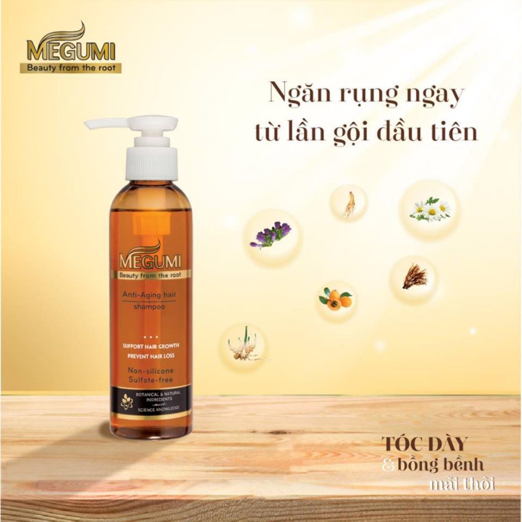 Dầu gội Megumi ngăn rụng tóc chai 175g