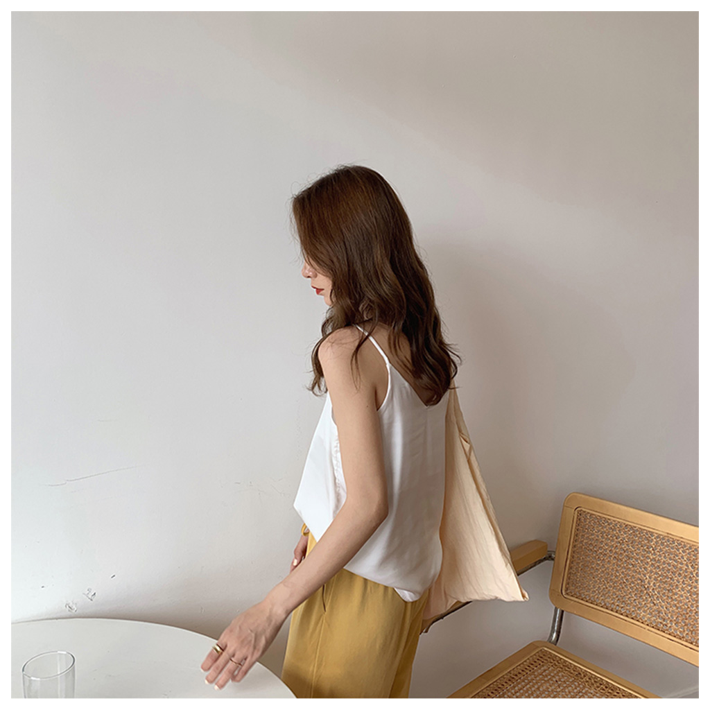 Áo hai dây CERA-Y màu đen chất vải voan CRA020