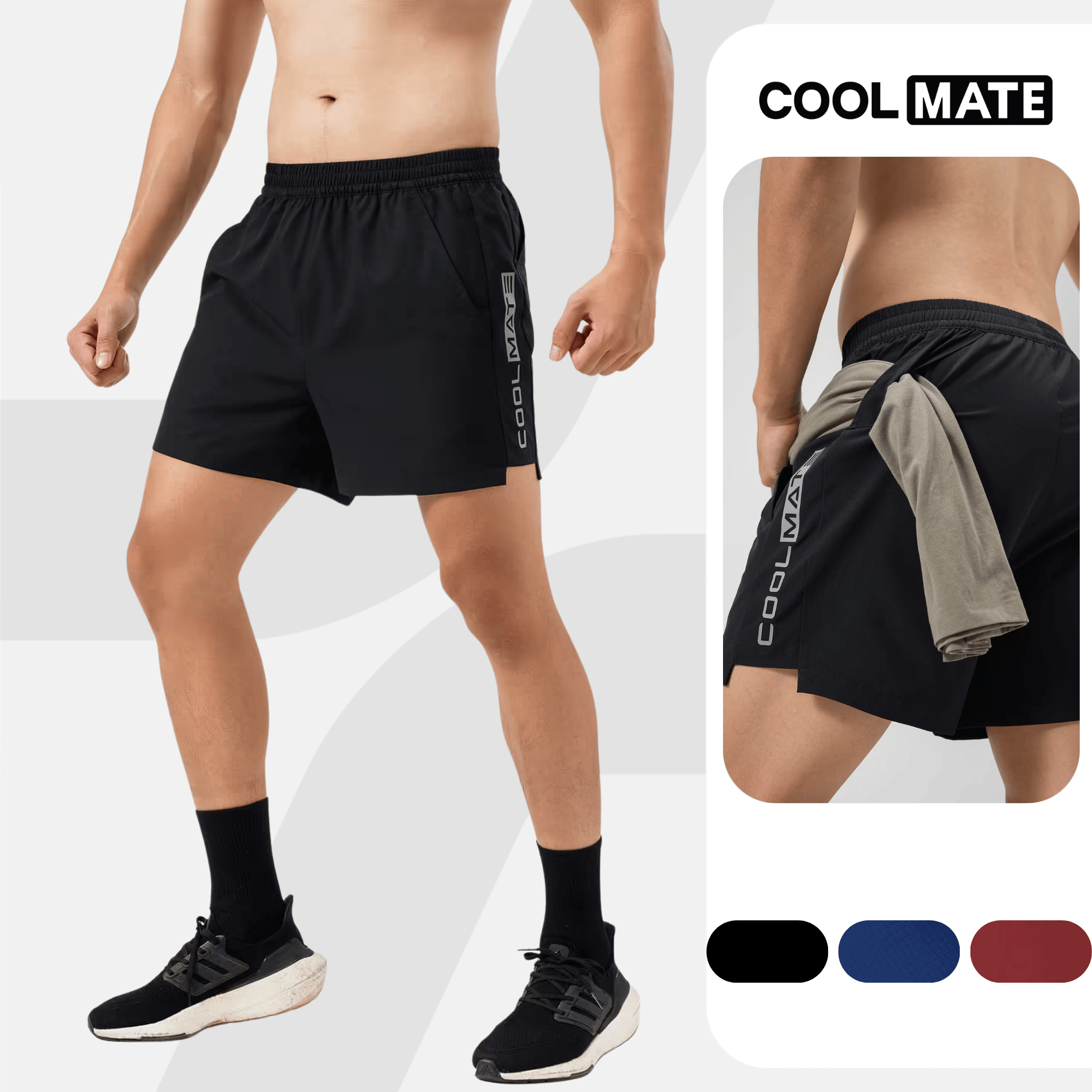 [DEAL HỜI]Quần Shorts thể thao tập Gym 5" Essentials siêu thấm hút nhanh khô - Coolmate