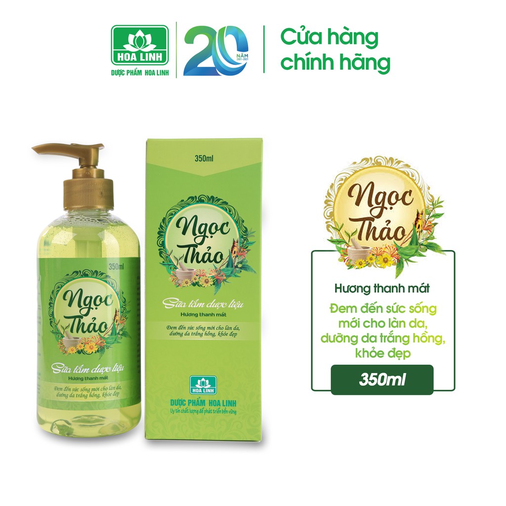 Sữa tắm dược liệu Ngọc Thảo hương thanh mát 350ml