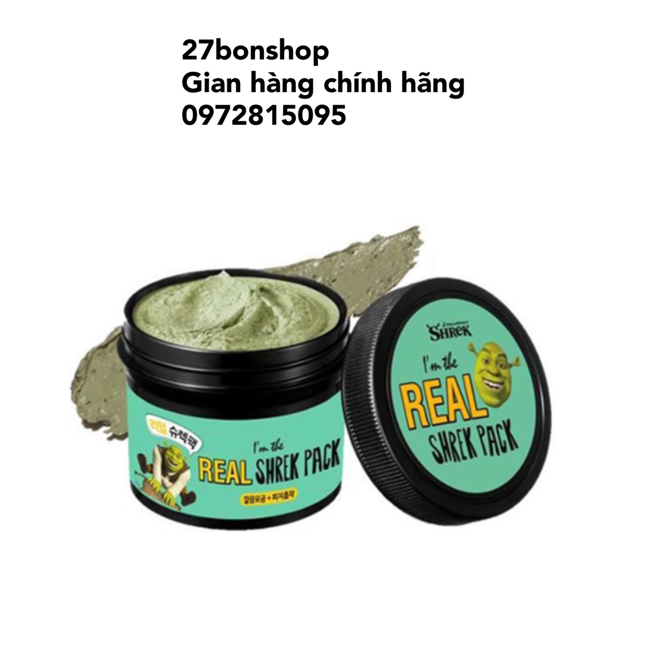 Mặt nạ đất sét bạc hà dreamworks i'm the real shrek pack