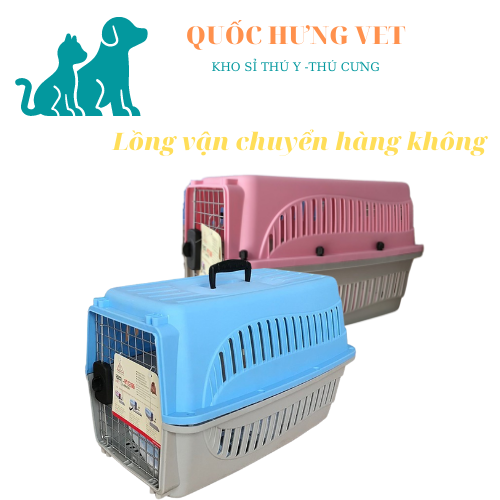 Lồng vận chuyển hàng không cho chó mèo size l - quốc hưng vet
