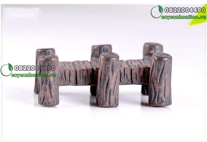 Cầu gỗ trang trí tiểu cảnh sân vườn -  trang trí cây cảnh - mô hình cây cầu