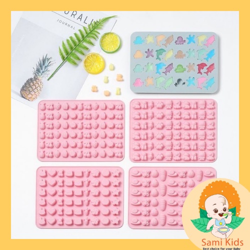 Khuôn silicon làm kẹo dẻo, khay làm kẹo chip chip dễ thương cho bé ăn dặm SAMI KIDS