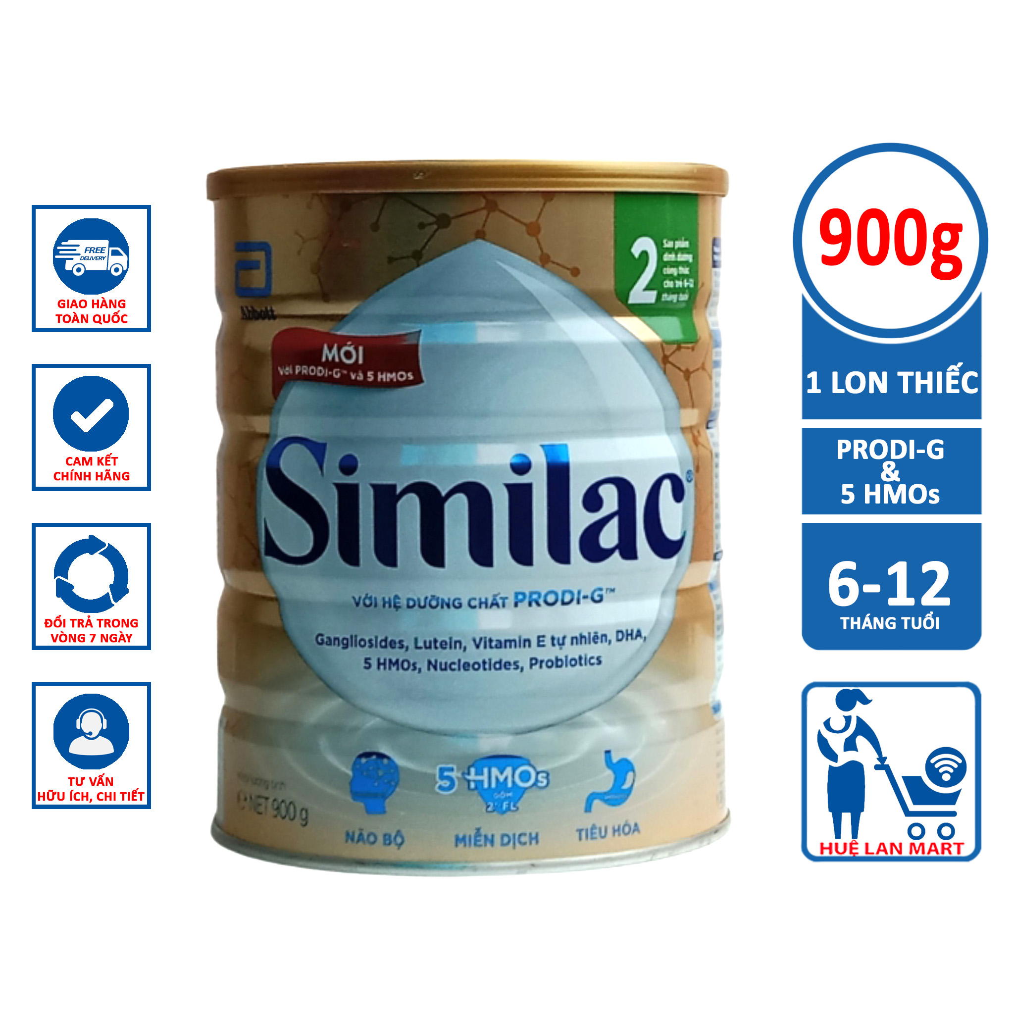 Sữa bột abbott similac 2 900g dưỡng chất PRODI