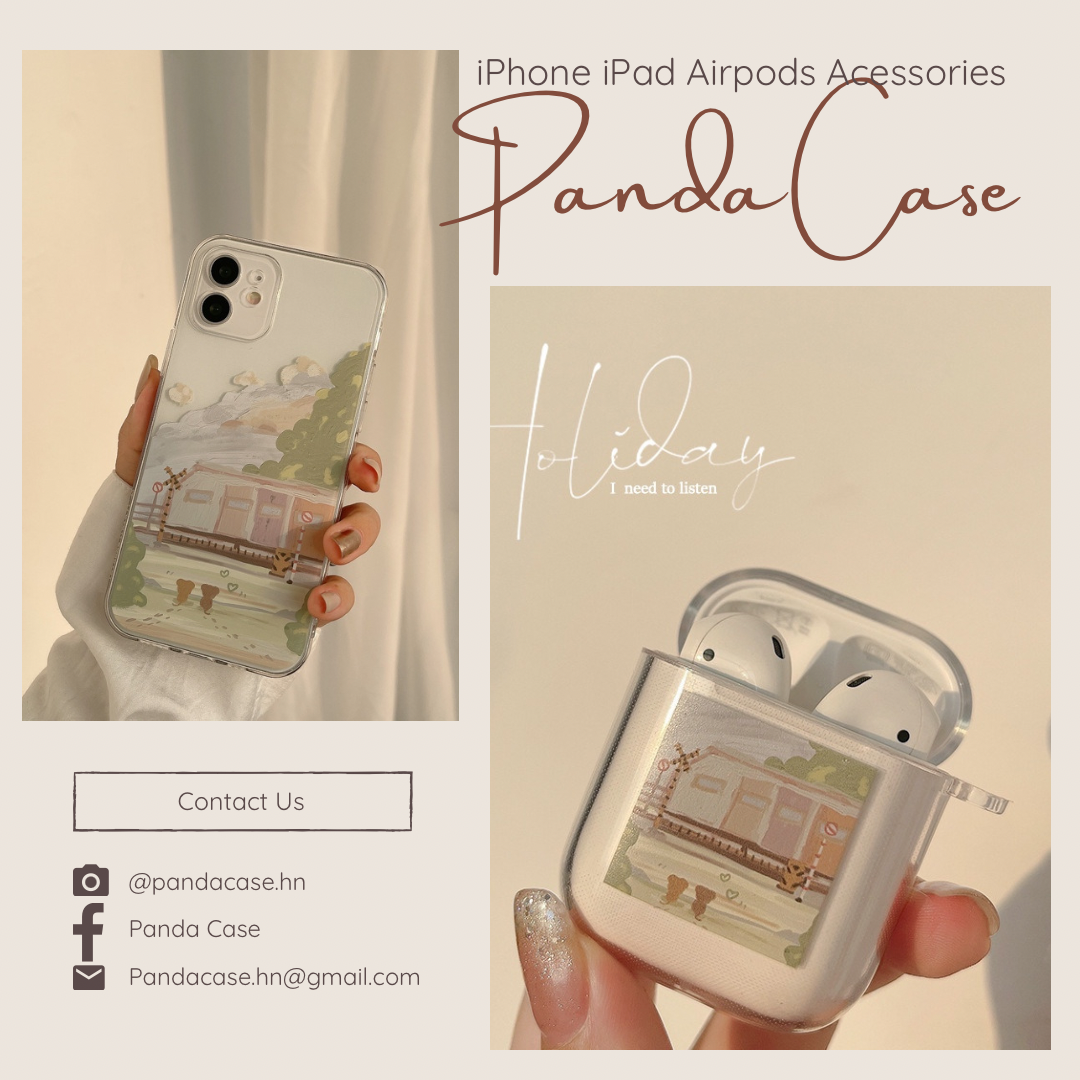🌟 𝐓𝐚̣̆𝐧𝐠 𝐤𝐞̀𝐦 𝟎𝟏 𝐦𝐨́𝐜 𝐭𝐫𝐞𝐨 🌟 Vỏ case vintage bảo vệ bao đựng tai nghe airpods 1 2 Pro - Ốp airpods chống va đập, trong suốt in hình