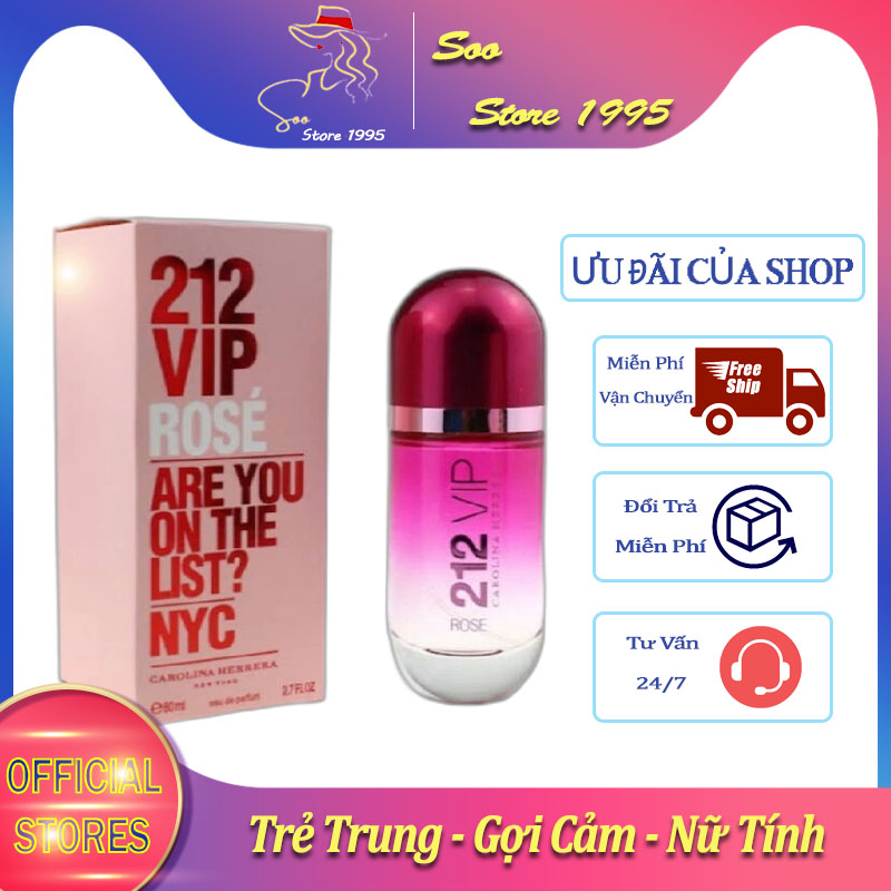 Nước hoa nữ carolina herrera 212 vip rose edp