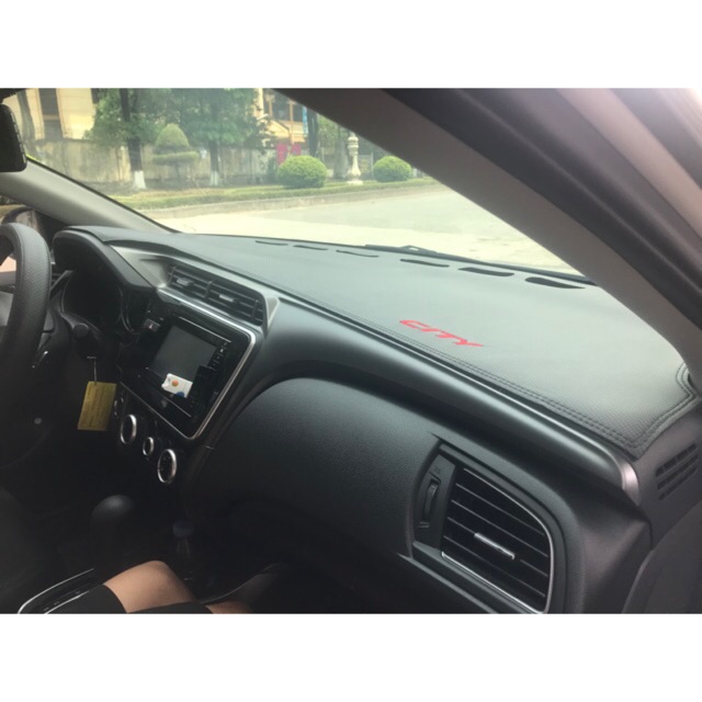Thảm taplo da cacbon cao cấp chuẩn form honda city đời 2019-2023
