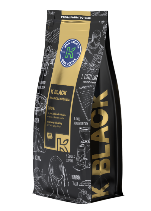 Cà phê rang xay k black 454g