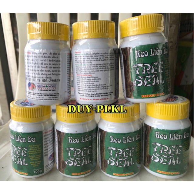 Keo liền sẹo - keo liền da cây treeseal keo đen lọ - 100gr. chuyên dùng cho sứ, hoa lan và cây cảnh.