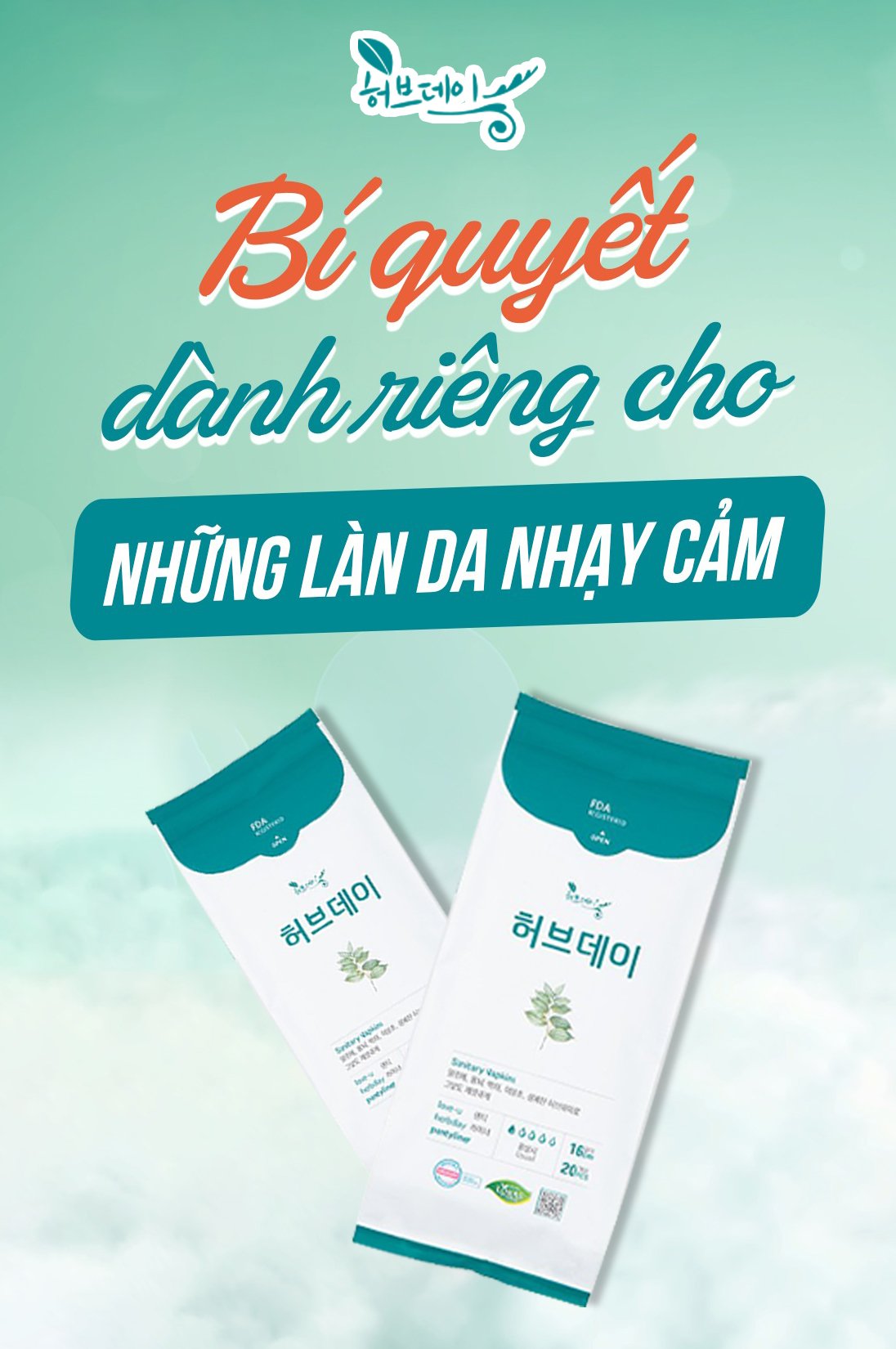 Combo 10 băng vệ sinh love u herbday thảo dược hàn quốc