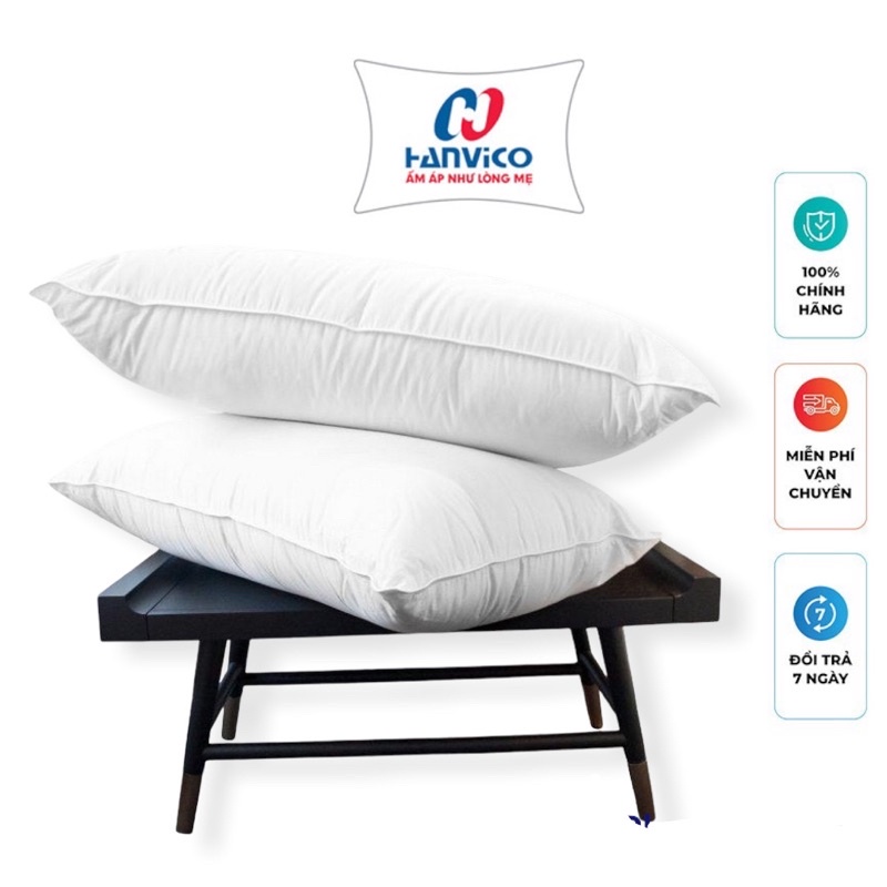 Ruột gối lông vũ tự nhiên Hanvico tiêu chuẩn khách sạn 5 sao