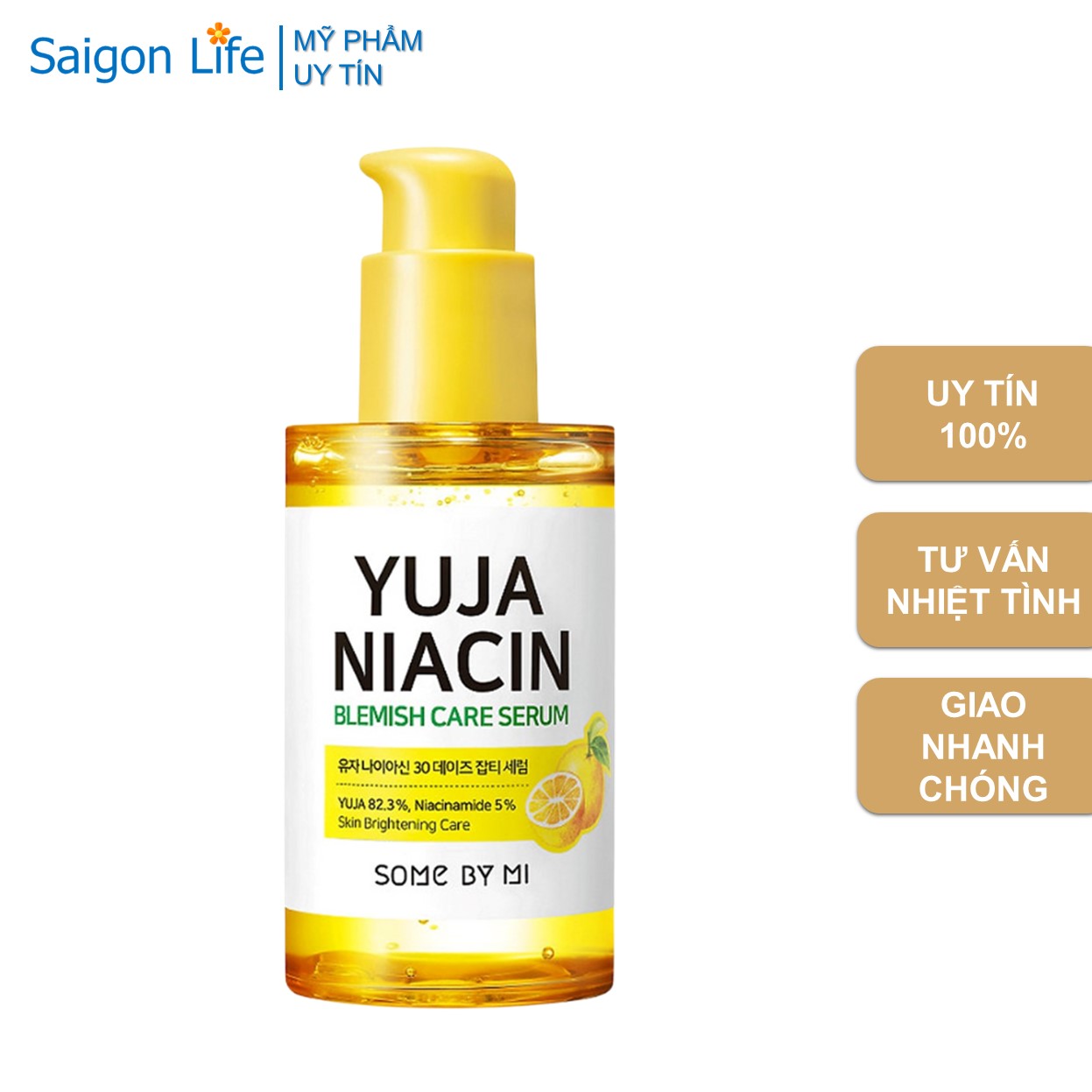 Serum Dưỡng Ẩm, Làm Trắng Da Some By Mi Yuja Niacin 30 Days Blemish Care Serum 50ml