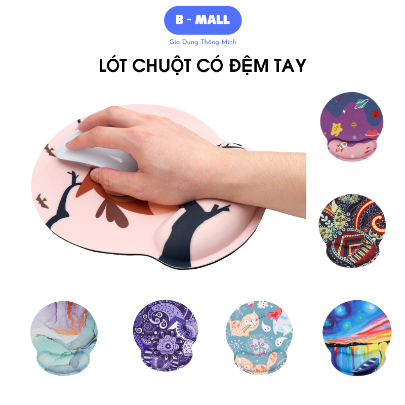 Lót chuột có đệm tay anime chống mỏi cổ tay, pad chuột mềm mại đàn hồi nhiều hình nghộ nghĩnh - Bmall VietNam