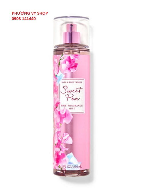Xịt thơm toàn thân hương nước hoa bbw sweet pea