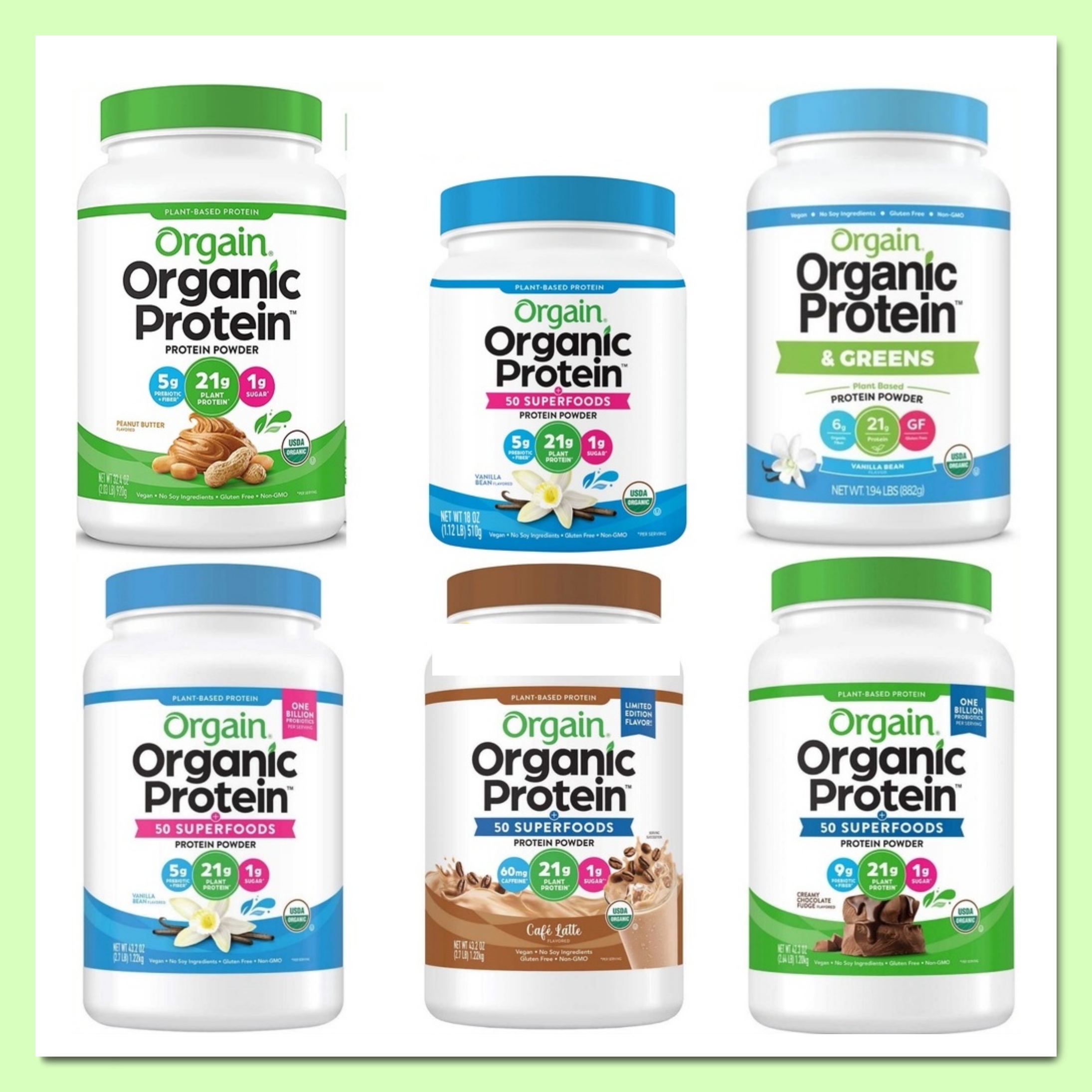   HCM Bột đạm thực vật hữu cơ Orgain Organic Protein Plant Based Protein Powder nhiều hương vị  Hàng Mỹ  