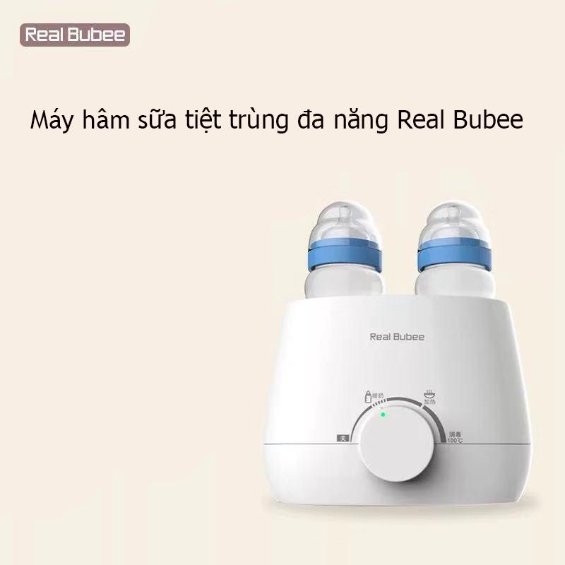 [ẢNH THẬT] Máy Hâm Sữa Tiệt Trùng Đôi REALBUBEE, Tặng Gắp Chống Nóng Và Dụng Cụ Vệ Sinh Bình Sữa Của Hãng