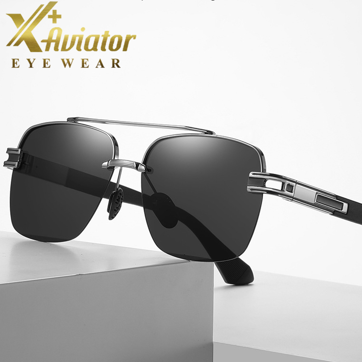 Kính mát nam aviator, kính râm nam thời trang, mắt kính nam phân cực cao cấp chống tia uv, chống chói lái xe cực tốt - a671 - aviator