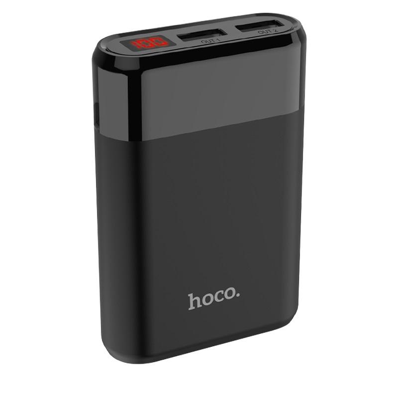 Sạc dự phòng 8000mah 2 cổng hoco b35b sạc nhanh 2.1a lcd báo pin