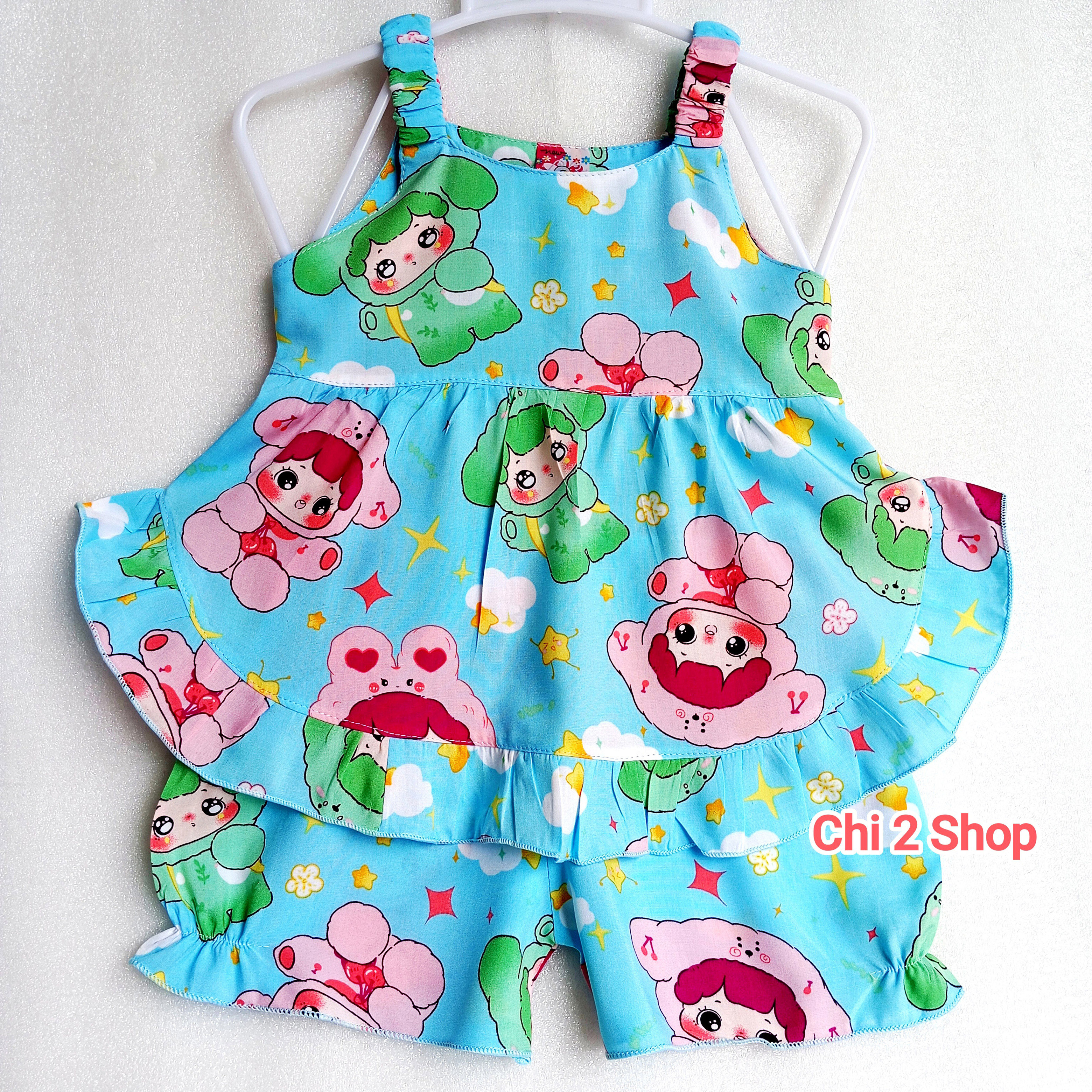 Baby Girl's Linen Outfit C2H06, Newborn Baby Clothes, Tank Top, Children's Clothes under 3 Years Old, Cheap, Cool Home Clothes - 8