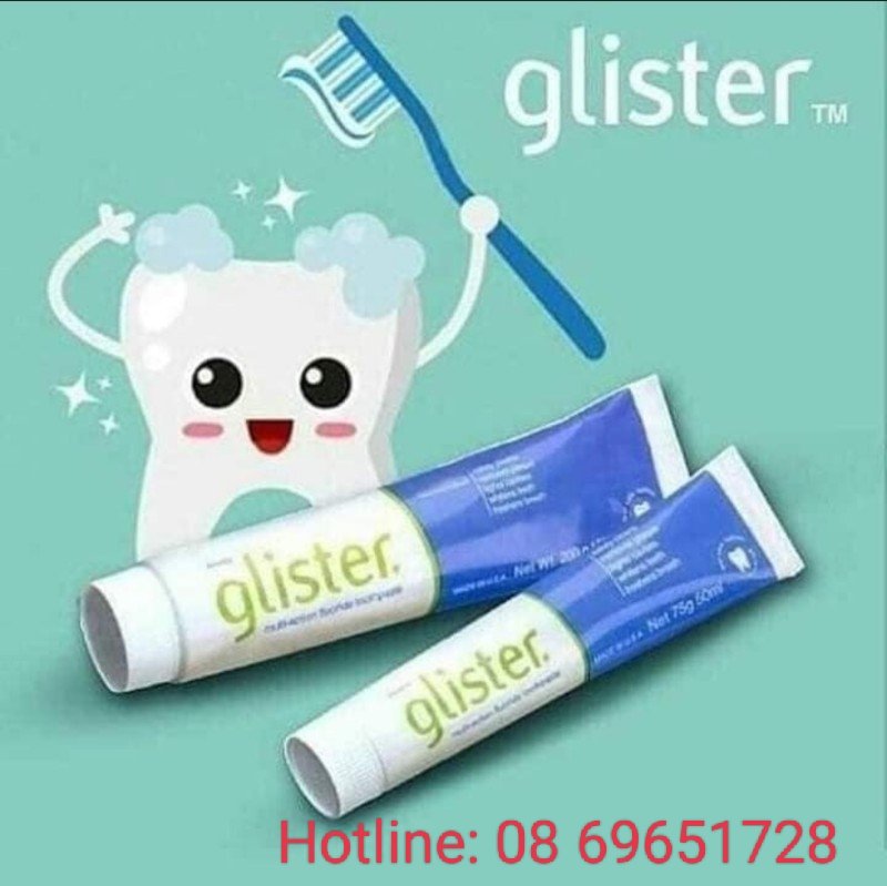 Kem đánh răng Fluoride đa năng giúp trắng răng, ngừa sâu răng Glister 200g