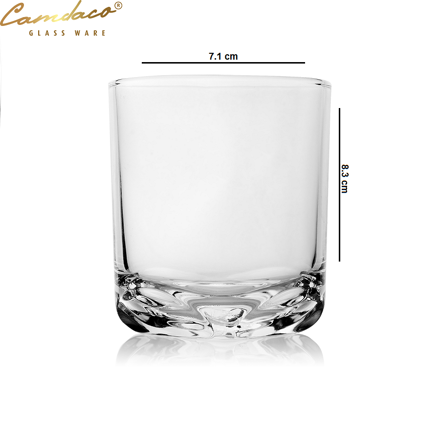 [HCM]Bộ 12 Ly Thủy Tinh Bầu Lùn Góc Uống Trà Đá 225ml