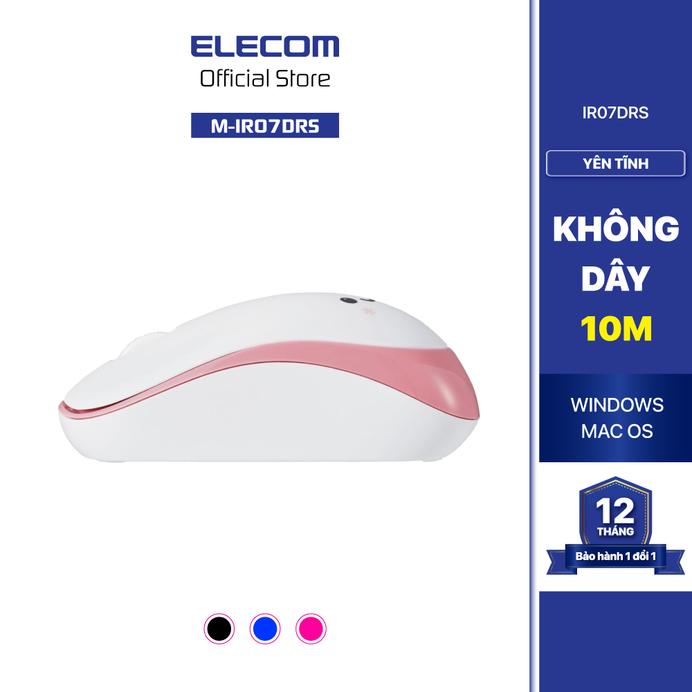 Chuột không dây yên tĩnh ELECOM M-IR07DRS - Hàng Chính Hãng