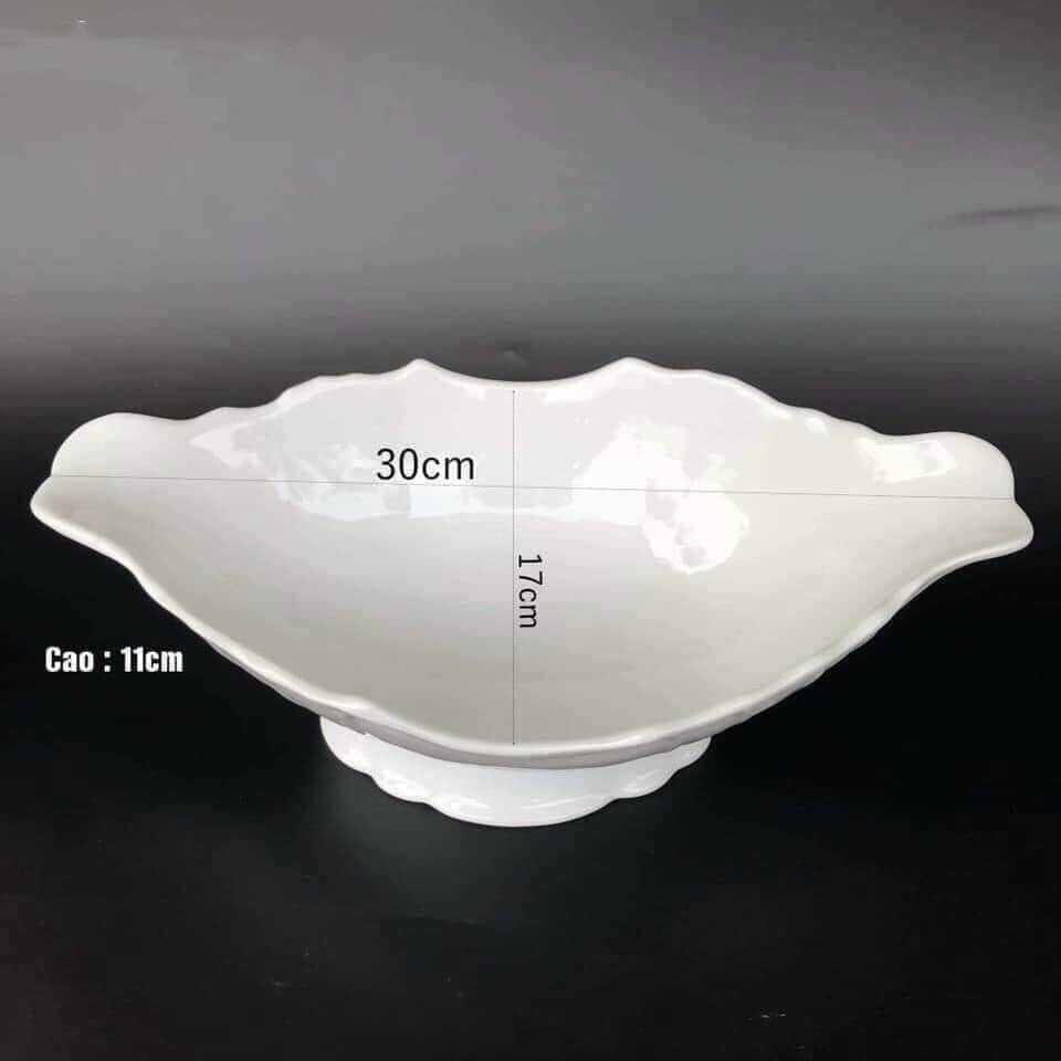 Đĩa đựng gà cúng ngày tết, ngày rằm bằng sứ Bát Tràng