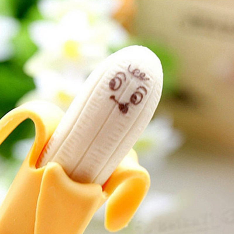 [COMBO 2 TẨY] Gôm tẩy cục tẩy bút chì cute, đồ dùng học tập siêu cute hình chuối, màu ngẫu nhiên