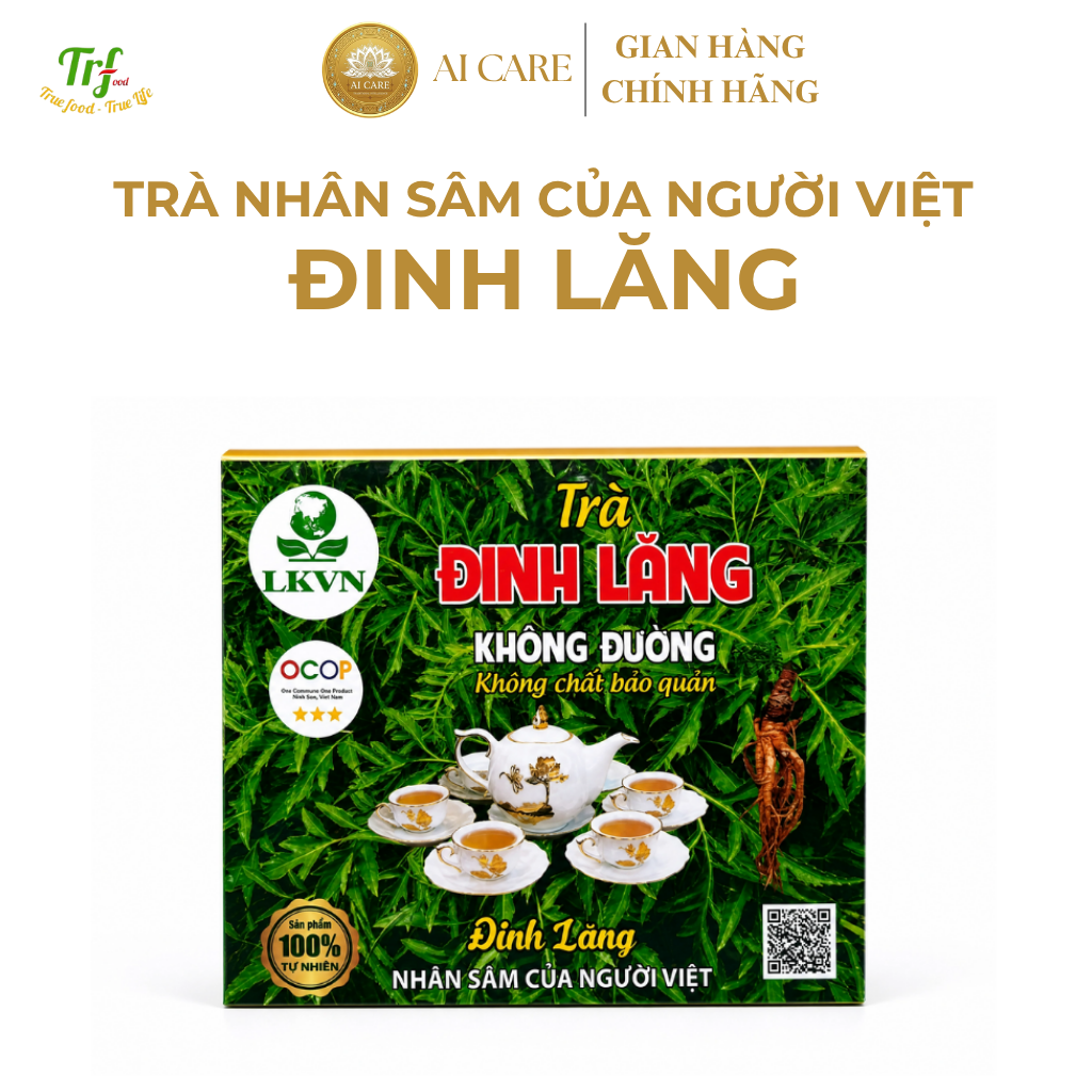 Trà Túi Lọc Đinh Lăng LKVN - Hỗ trợ bồi bổ thần kinh, an tâm ngủ ngon - Hộp 20 túi