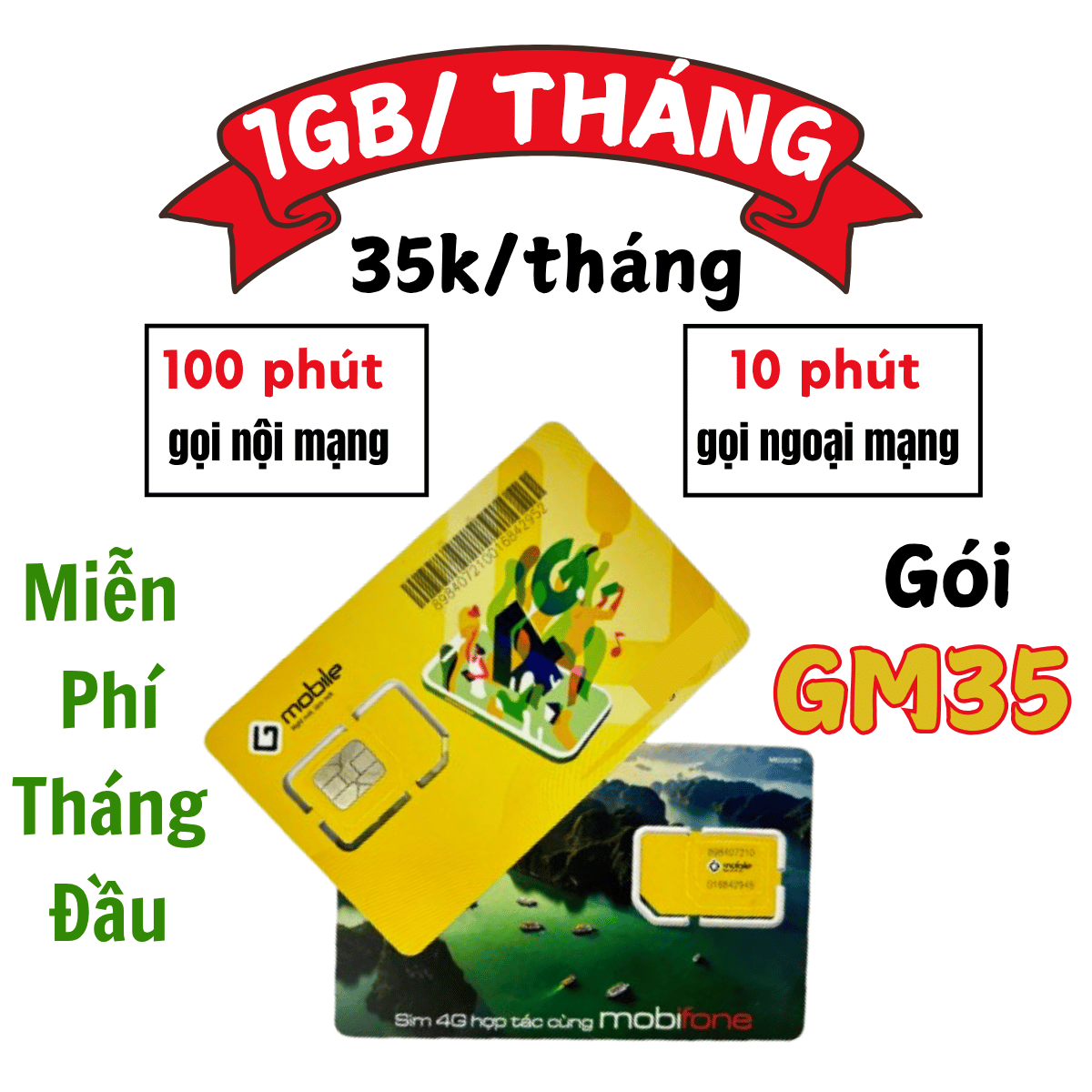(SALE) SIM GMobile Mobifone 4G Lướt Web Cực Nhanh Gói Data Tốc Độ Cao Từ 1GB đến 4GB/ngày GM35 GM68 GM86 GM120 GM200 | FREESHIP - CHƯA KÍCH HOẠT