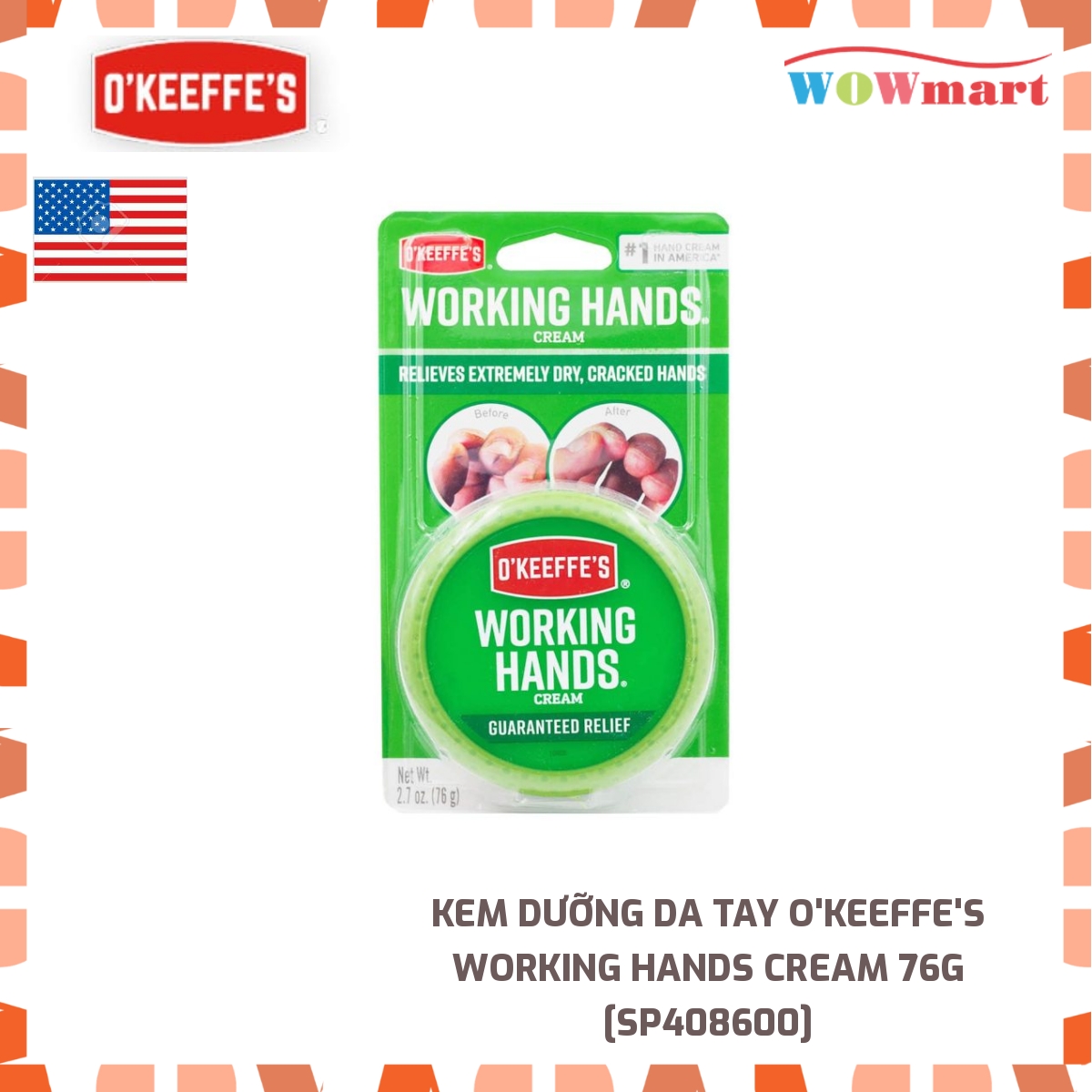 Kem dưỡng da tay OKeeffes Working Hands Cream 76g -