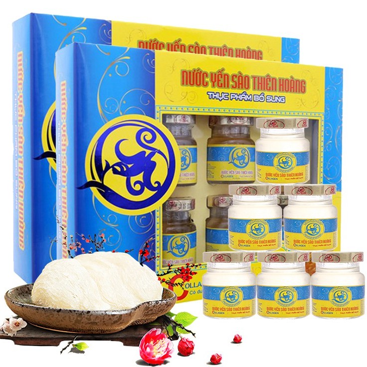 Combo 2 Yến sào Thiên Hoàng Collagen 15% yến tổ cao cấp