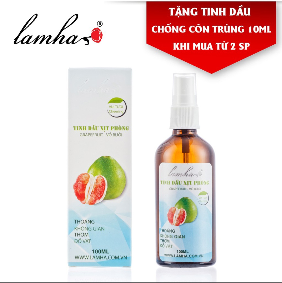 Xịt phòng tinh dầu vỏ bưởi 100ml lam hà