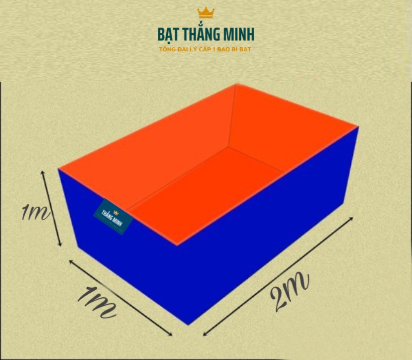 Bể bạt nuôi lươn, cá, ốc 2mx1mx1m - Bể bạt loại 1 dày đẹp chắc chắn - Bạt Thắng Minh