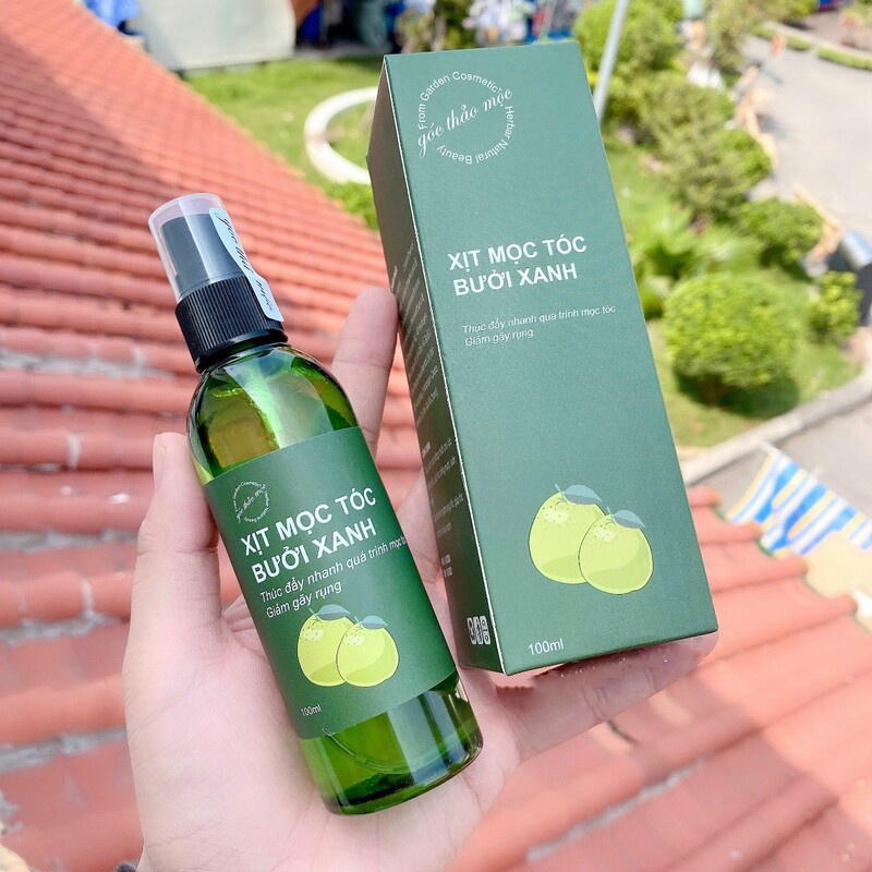 Xịt tinh dầu Bưởi xanh giúp kích thích mọc tóc - ngăn ngừa rụng tóc, Chai Xịt Mọc Tóc Bưởi Xanh Kích Thích Mọc Tóc, Giảm Gãy Rụng - Chai 100ml