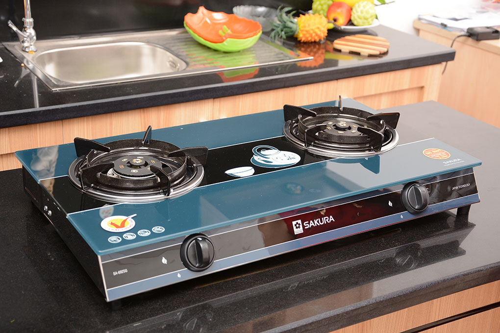 Bếp gas Sakura SA-692SG Hàng trưng bày 99% +Tặng dây gas tiết kiệm gas Mặt bếp bằng kính cường lực đầu đốt đồng thau