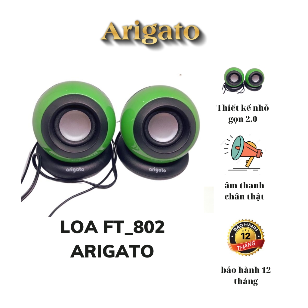 Loa vi tính mini 2.0 arigato 802 - loa vi tính cổng usb màu ngẫu nhiên
