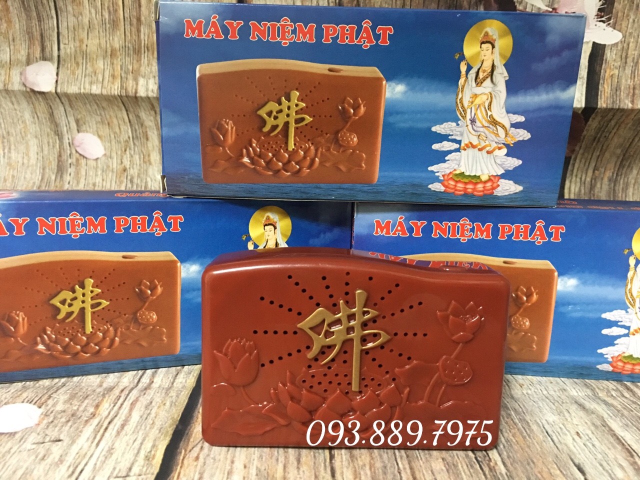 Máy niệm Phật hoa sen 8 bài - Đài tụng kinh niệm phật 8 bài đã cài sẵn tặng adapter cắm điện