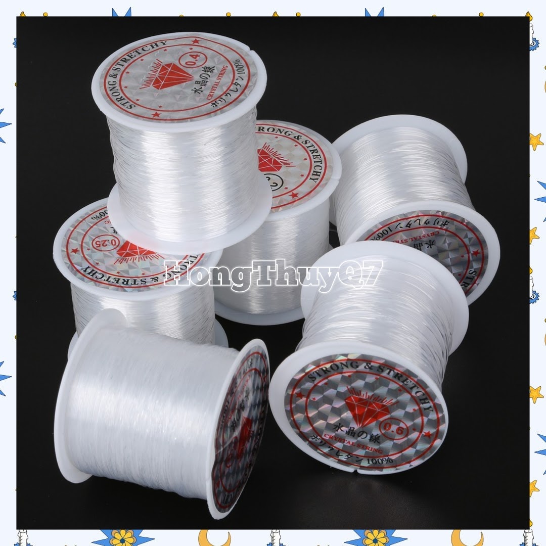 Dây cước làm vòng thủ công không co giãn làm trang sức, vòng tay, vòng cổ /19.4/ - HongThuyQ7