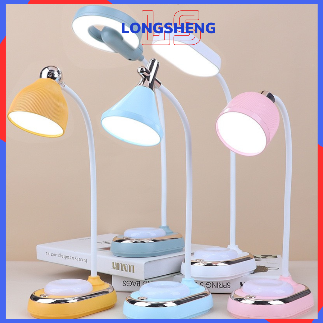 Đèn học để bàn bảo vệ mắt tích hợp đèn ngủ nhiều hình dạng màu sắc