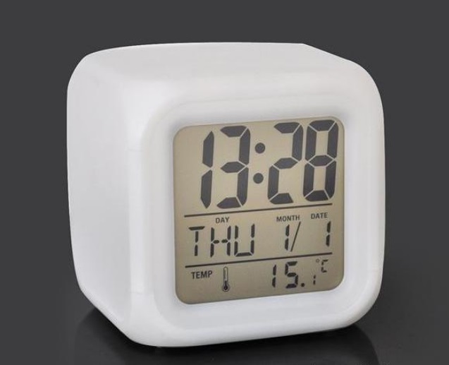 Đồng Hồ Điện Tử Để Bàn Có Đèn LED Đổi Màu, Đa Chức Năng : Thời Gian, Ngày Tháng, Báo Thức, Đo Độ