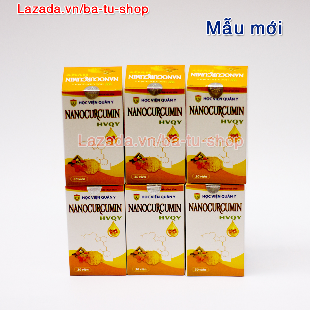 [HCM]Combo 6 hộp Nano Curcumin HVQY giảm đau dạ dày tá tràng giúp đẹp da